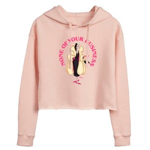Women's - Disney Villains - None Of Ur Business Cropped Graphic Hoodie - 1 of 3
