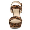 Allegra K Women's Slingback Platform Chunky High Heel Adjustable Buckle Strap Sandals - 3 of 4