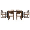 YOOCOZZ Patio Wood 7 Piece Furniture Set  for 6 person with Umbrella Hole, 2 Armchairs & 4 Side Chairs - 4 of 4
