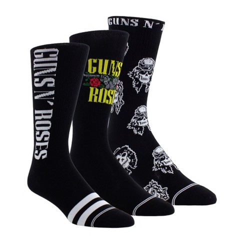 Guns N' Roses Men's Crew Socks - 3 Pack : Target