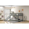 DOMETOUR Twin over Twin Bunk Bed with Convertible Slide and Ladder , Gray(Old SKU:WF281725AAE) - 3 of 4