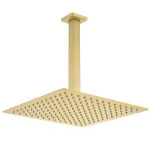 ChicFurnit Showerheads Metal Rainfall Shower Head Settings Diverter High Pressure Showerheads Angle Adjustable for Bathroom, Gold, 12"*12"*3.6" - 1 of 4