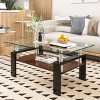 Coffee Tables Rectangular, Coffee Tables Contemporary With Tempered Glass Tabletop And Mdf Layer, Coffee Tables Modern-Cuddlewood - 3 of 4