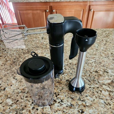  Ninja CI101 Foodi Power Mixer System, 750-Peak-Watt Hand Blender  and Hand Mixer Combo with Whisk and Beaters, 3-Cup Blending Vessel, Black:  Home & Kitchen