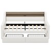 Bellemave Twin Daybed with 2 Drawers and Storage Shelf, Daybed with Charging Station(USB Port, Outlets) and LED Light, White - 4 of 4