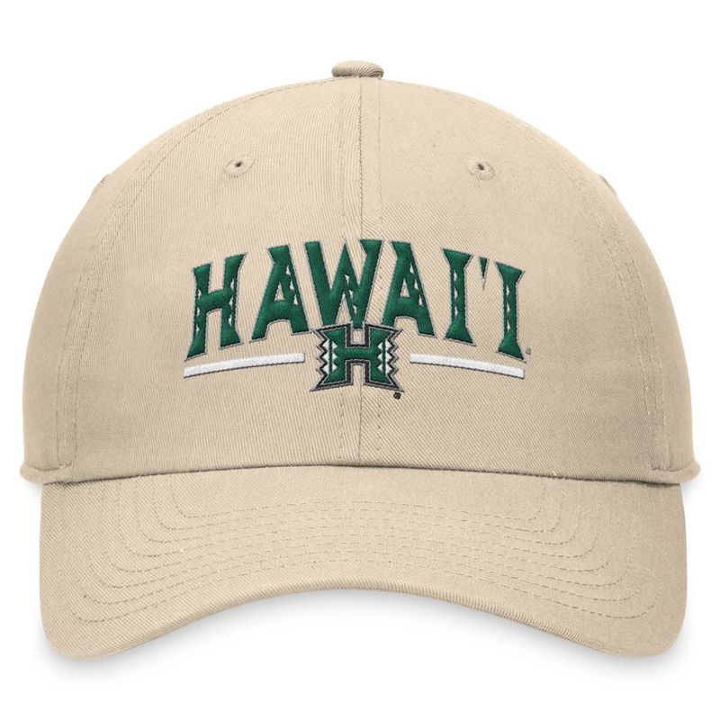 NCAA Hawaii Rainbow Warriors Unstructured Washed Cotton Twill Hat - Natural, 2 of 5