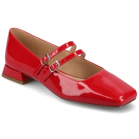 Journee Women's Gredah Medium And Wide Width Mary Jane Dress Flats ...
