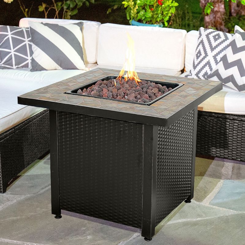 Endless Summer 30,000 BTU LP Gas Outdoor Fire Table with Lava Rock, 3 of 7