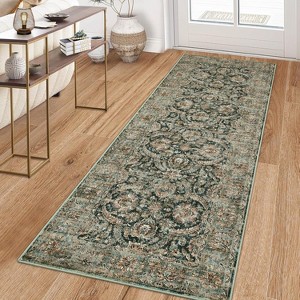 Washable Vintage Rug – Non-Slip, Distressed Area Rug for Living Room, Bedroom, Office - 1 of 4