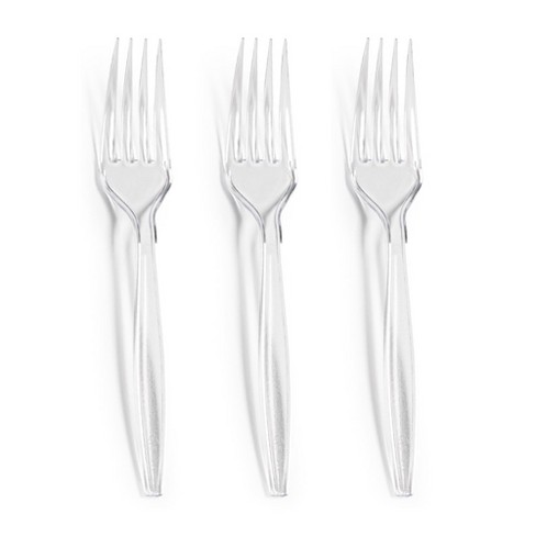 Smarty Had A Party Clear Plastic Disposable Forks (1000 Forks) : Target