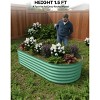 8x2x1.5ft & 8x4x1.5ft Galvanized Steel Raised Garden Bed, Heavy-Duty Oval Planter Box, Corrosion-Resistant Outdoor Gardening Kit - 3 of 4