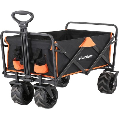 Acoinel Heavy Duty 350 Lbs Capacity Collapsible Wagon, Outdoor Folding Camping Wagons, Grocery Portable Utility Cart