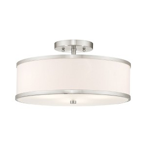 Livex Lighting Park Ridge 3 - Light Semi-Flush Mount in  Brushed Nickel - 1 of 1