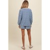 Pinkblush Blue Checkered Plaid Pullover Shorts Maternity Set - 4 of 4