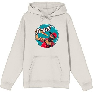Frisbee Disc "Flick It!" Adult Long Sleeve Hoodie - 1 of 2
