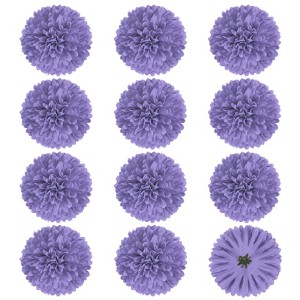 Unique Bargains Silk Fake Chrysanthemum DIY Home Decorations Artificial Flowers 12 Pcs - 1 of 4