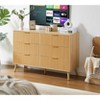 XIYUYEU 6/8 Drawers Dresser for Bedroom,Modern Dresser with Rattan Drawers,Dressers for Kids Room,Living Room,Entry and Hallway,Light Brown/Brown - 2 of 4