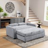 Andrea Convertible Futon Sleeper Sofa Light Gray - Serta - image 3 of 4