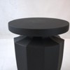 INFURNIC Patio End Tables Modern Decorative Garden Side Table with Faux Terrazzo Accent, Black, 18.1"*18.1"*20.3" - 4 of 4