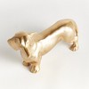 Plum & Post Loki Dog Sculpture - Gold Aluminum Dachshund Figurine - 3 of 3