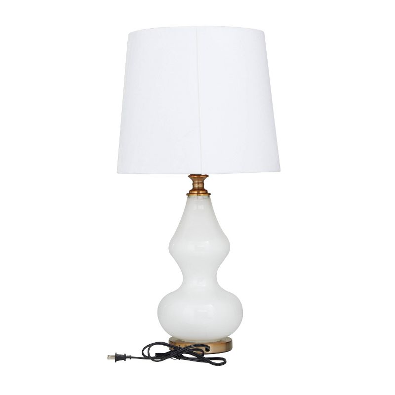 29&#34; x 15&#34; Modern Glass Table Lamp White - Olivia &#38; May, 4 of 9