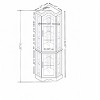70.3 in Lighted Corner Curio Cabinet with Adjustable Glass Shelves and Mirrored Back, Traditional Display for Living Room or Bedroom-3irtyhousy - 4 of 4