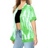 LA LEELA Women's Summer Casual Beach Hawaiian Blouse Shirt Blouses Short Sleeve Button Up Dress Tee Shirts Tops for Women - 2 of 4