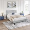 NicBex Queen Size Linen Upholstered Platform Bed Frame with Button Tufted Headboard for Kids Teens Adults,Gray - 2 of 4