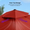 PURPLE LEAF 10/11/12/13ft Outdoor Patio Cantilever Umbrella with Base Offset Umbrella 360 Degree Rotation Round Umbrella for Deck Pool Garden - 3 of 4