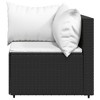 vidaXL Black Corner Sofas with Cushions 2 pcs - Poly Rattan Finish for Garden and Patio - Comfortable Seating and Backrest - 4 of 4