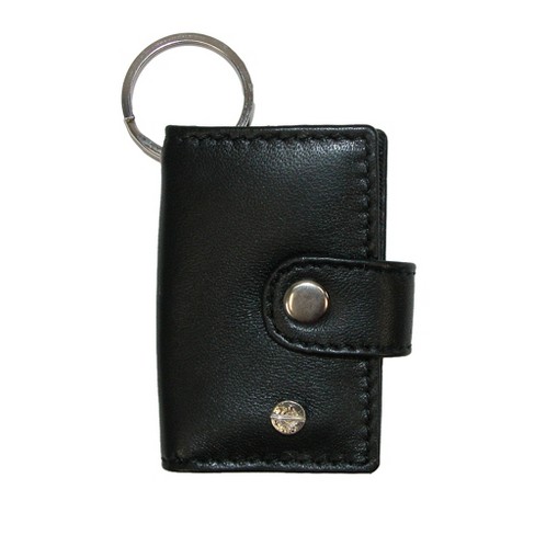 Ctm Leather Scan Card Key Chain Wallet, Black With Red Interior : Target