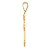 Black Bow Jewelry 14k Yellow or White Gold Small Budded Cross Pendant, 14 x 27mm - 2 of 4