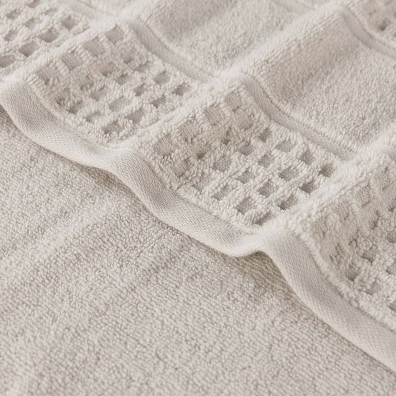 Zero Twist Cotton Waffle Honeycomb Medium Weight Bath Sheet Set of 2 by Blue Nile Mills, 4 of 10