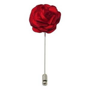 Men's Solid Color Rose Floral Lapel pin - 1 of 3