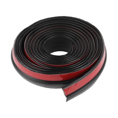 Unique Bargains Universal Car Door Weather Stripping Self Adhesive Weather Seal Strip 7Ft Z-Shape EPDM