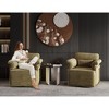 Lyngins Modern Upholstered Single Sofa Swivel Chair with Gold Metal Legs,Square Accent Armchair for Bedroom,Office - 3 of 4