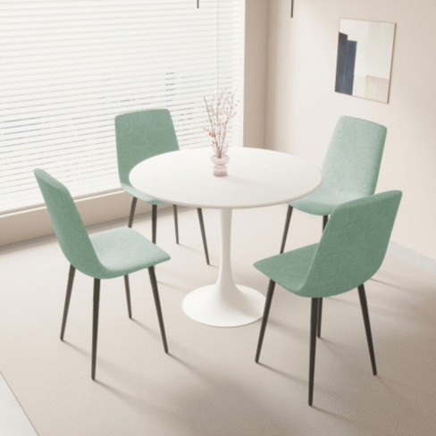 Round Tulip Dining Table for 2-4, MDF Top with Pedestal Base, Mid-Century Style for Home/Office - image 1 of 4