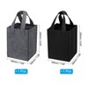 Unique Bargains Neoprene Reusable 4 Bottle Wine Carrier Tote Bag with Divider 2 Pcs - 2 of 4