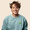 Dalix Alien Embroidered Fleece Crewneck Long Sleeve Sweatshirt Mens - 3 of 4