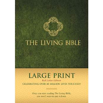 The Living Bible Large Print Red Letter Edition - (Hardcover)
