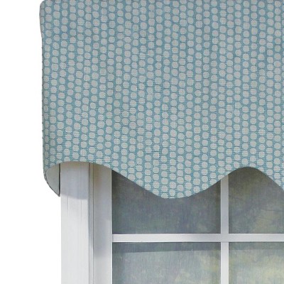 Spa Blue Cotton Sateen Rod Pocket Window Valance