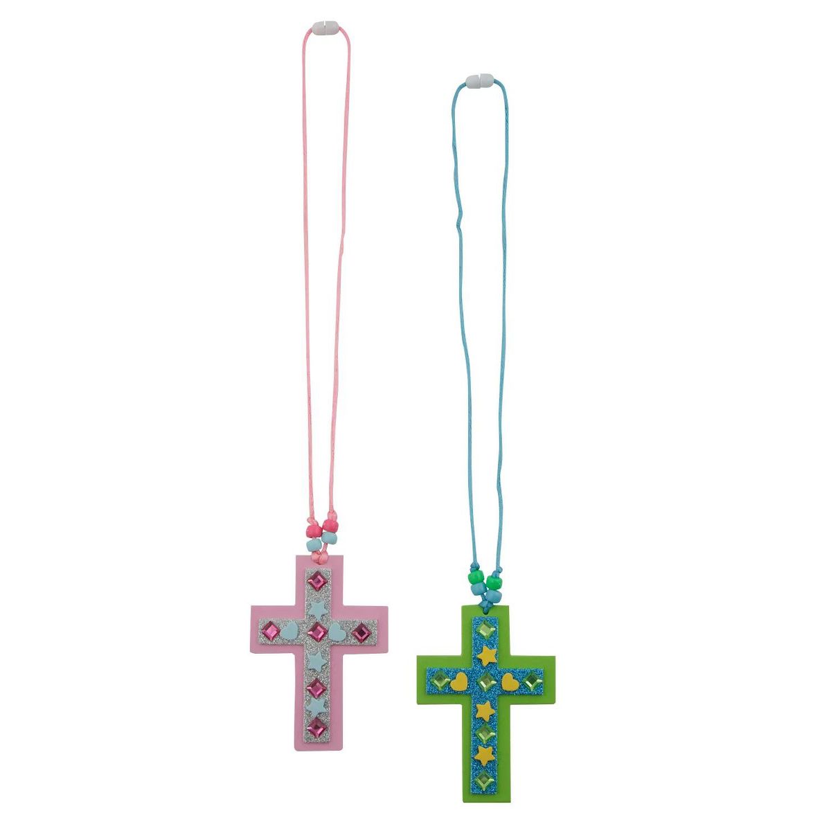 Religious Jumbo Cross Necklace Foam Craft Kit - Makes 12