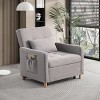 Okak Modern Convertible Sleeper Sofa Accent Chair with Pull-Out Bed,Upholstered Lounge Chair for Living Room,Bedroom,Office - 2 of 4