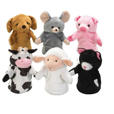 Childcraft Farm Animal Puppets for Kids, 8-1/2 Inches, set of 6