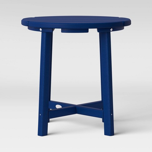 Shawboro Polywood Side Table Navy, Navy Side Table Outdoor
