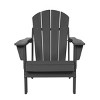 Folding Patio Accent Chair With Stackable Arm Rest,Ergonomic HDPE All-Weather Adirondack Chair,Patio Chair With Dual Cup Holder -The Pop Home - 2 of 4