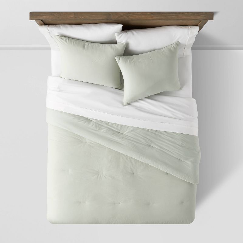 Washed Cotton Sateen Comforter and Sham Set - Threshold™, 4 of 9