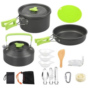 LunaLulink 16 Piece Camping Cookware Set Camping Stove Cookware Kit - 1 of 4