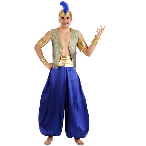 HalloweenCostumes.com X Large Men Magical Genie Costume for Men, Blue/Brown