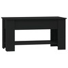 vidaXL Coffee Table Black Engineered Wood Medium Height-Adjustable - 3 of 4